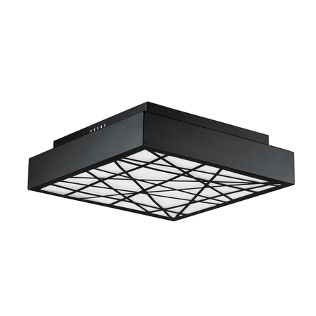 ET2 Intersect 1-Light 15.75" Wide Black Flush Mount Light E20645-61BK